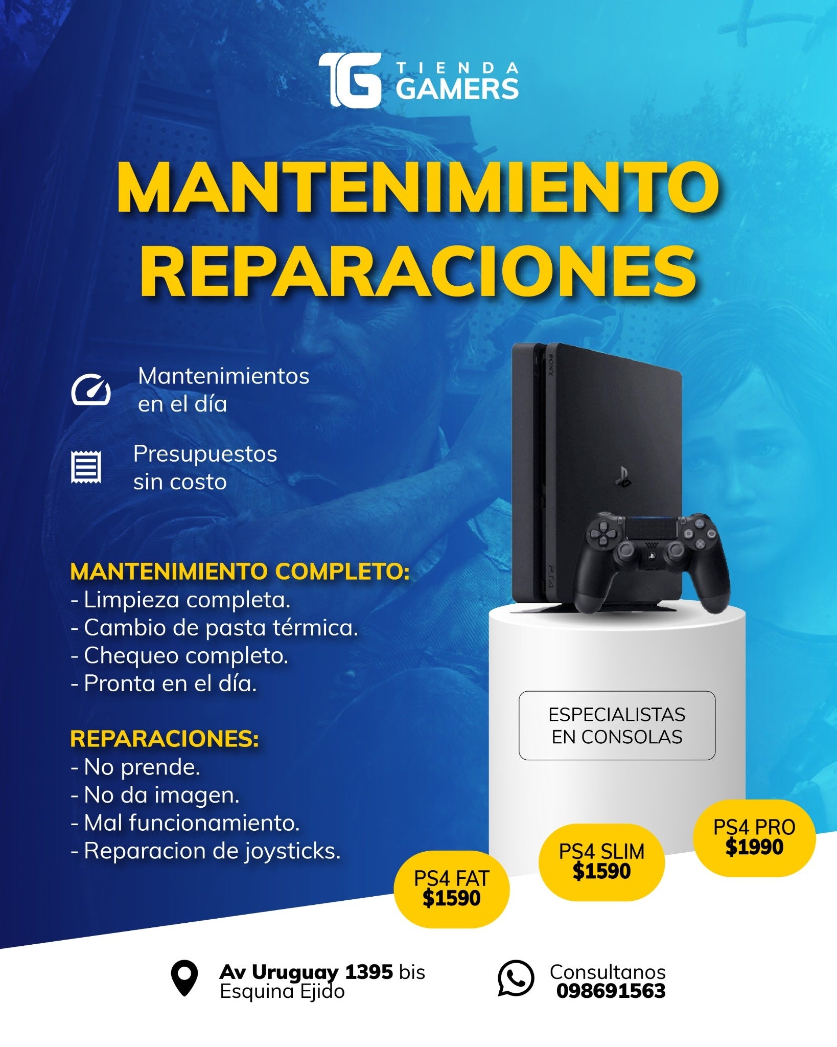 MANTENIMIENTO PS4